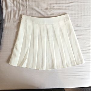 White Pleated Skirt